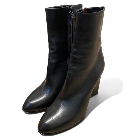 Custom National Black Wedge Heel Pointed Toe Ankle Boot! - Picture 5 of 7